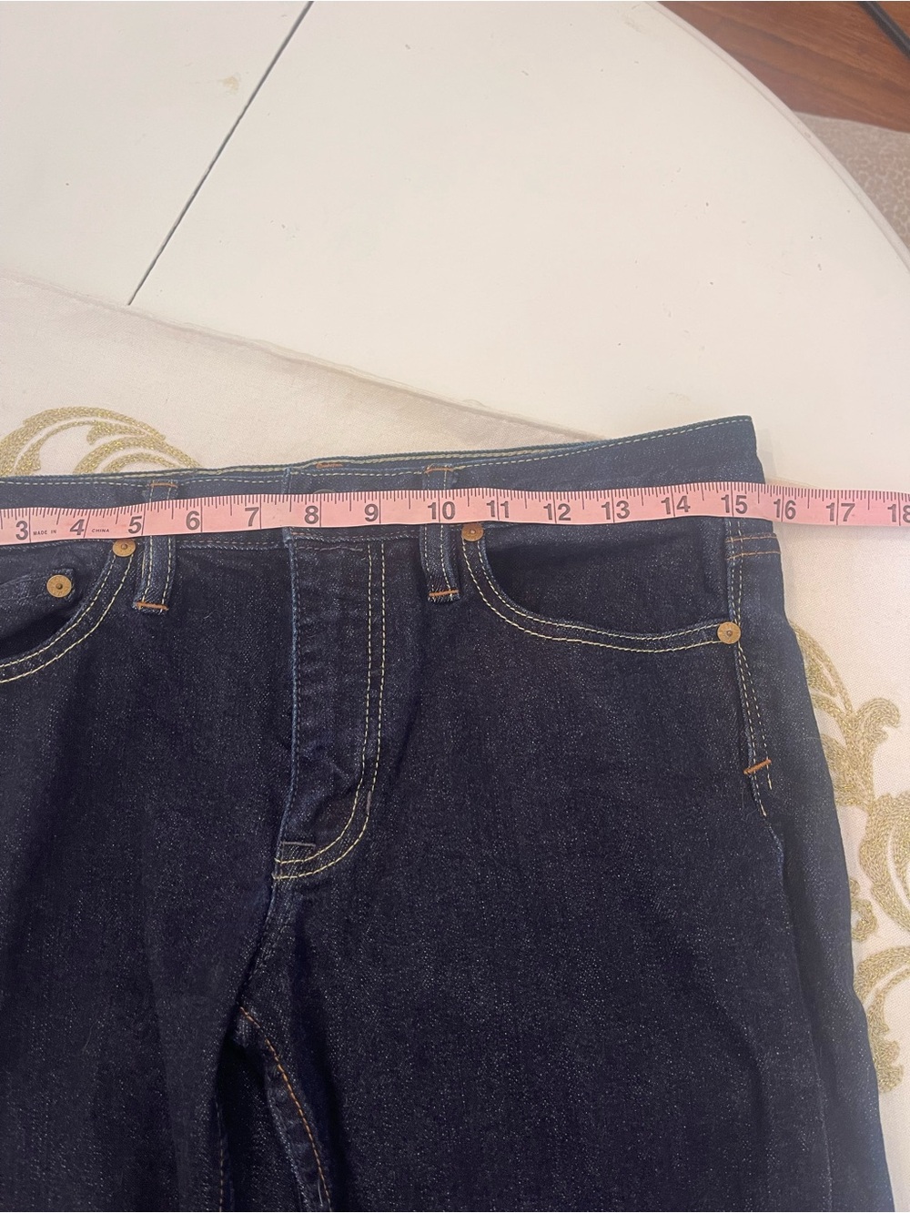 Ralph Lauren Blue Label Dark Blue Denim Jeans with Embroidered Crest - Picture 9 of 12